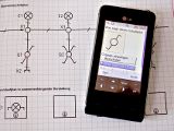 installation plan and mobile phone with symbol of 